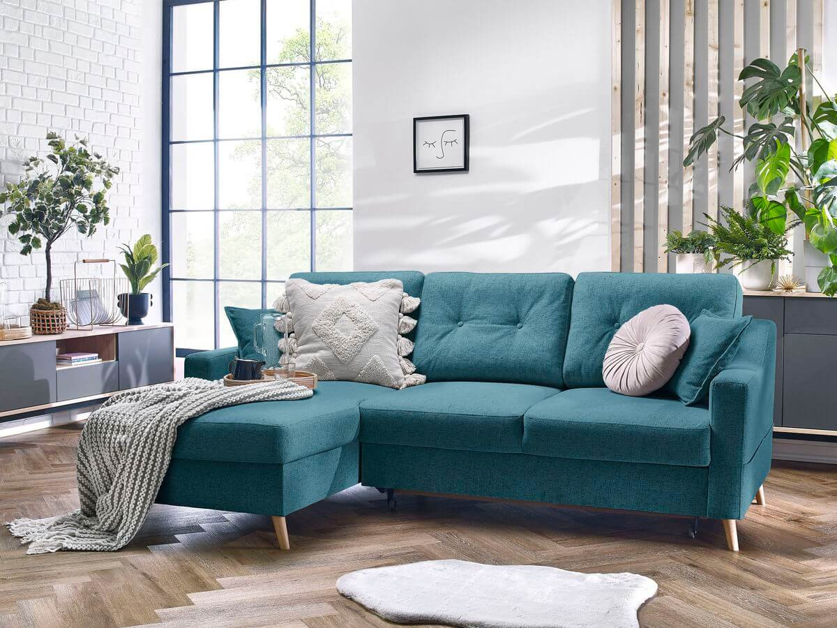 Canapé d'angle convertible coffre SWEDEN