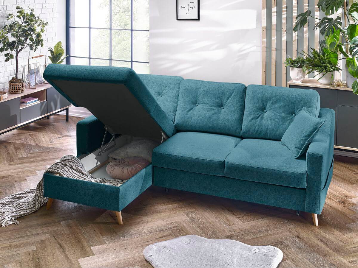Canapé d'angle convertible coffre SWEDEN
