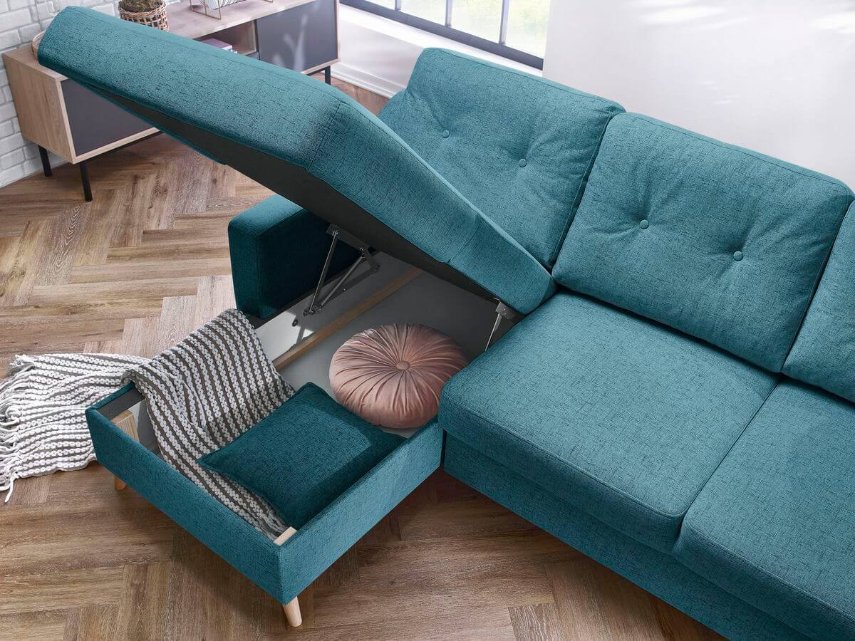 Canapé d'angle convertible coffre SWEDEN