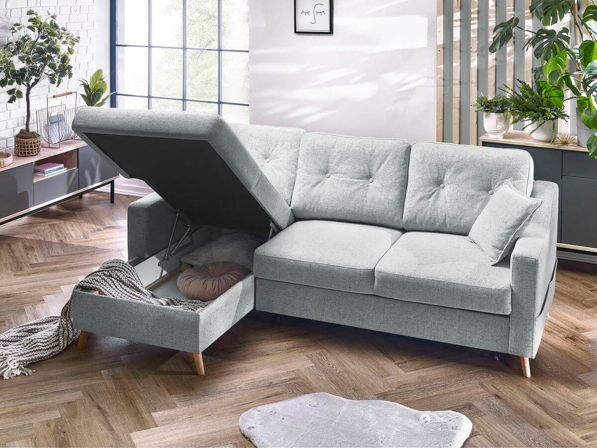 Canapé d'angle convertible coffre SWEDEN