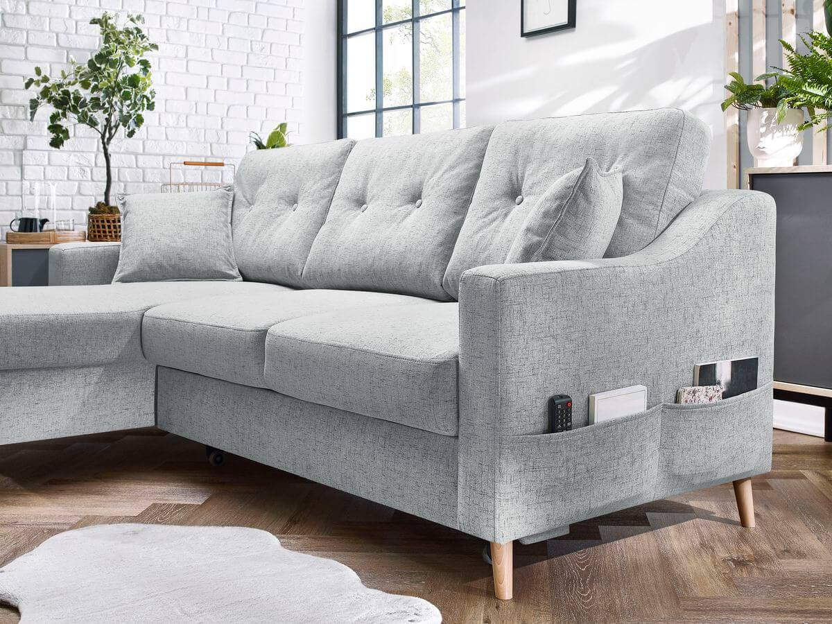 Canapé d'angle convertible coffre SWEDEN