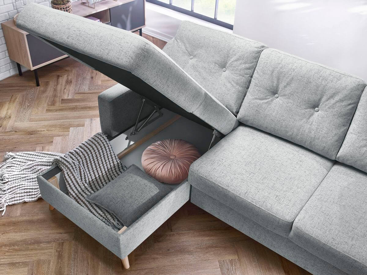 Canapé d'angle convertible coffre SWEDEN