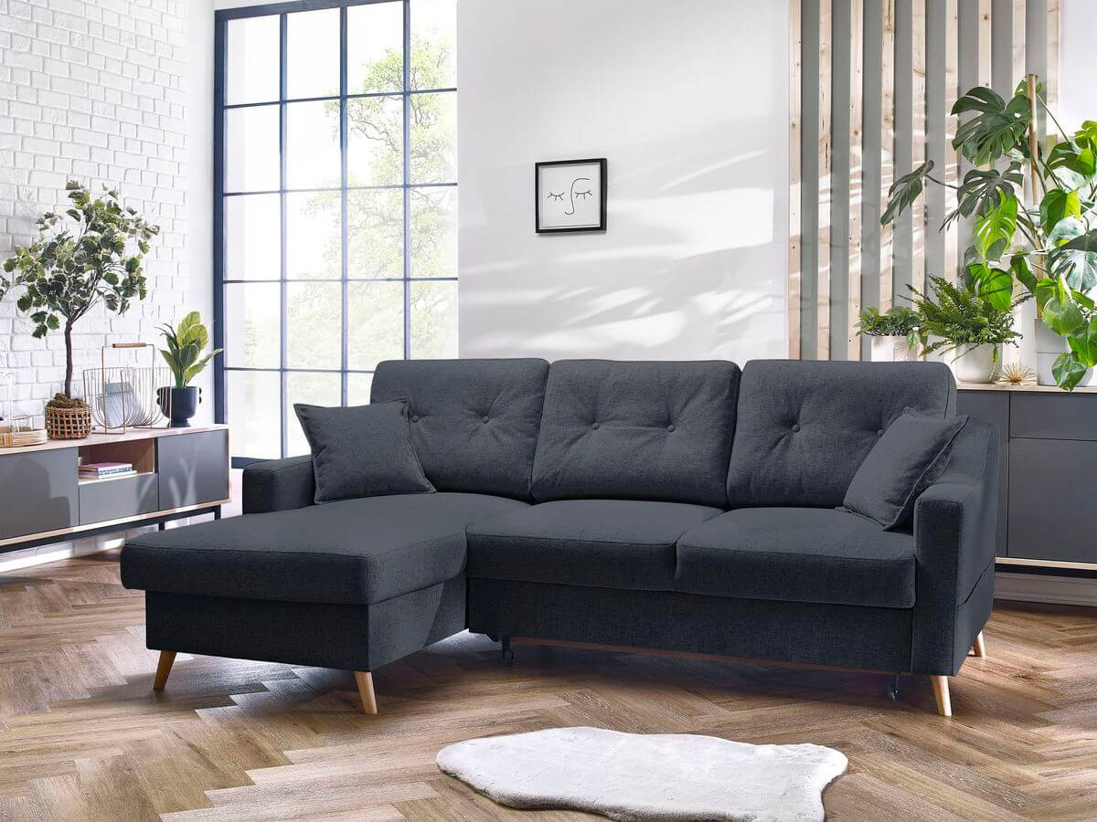 Canapé d'angle convertible coffre SWEDEN