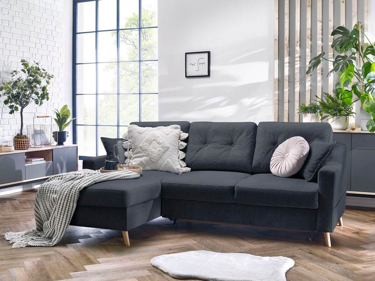Canapé d'angle convertible coffre SWEDEN