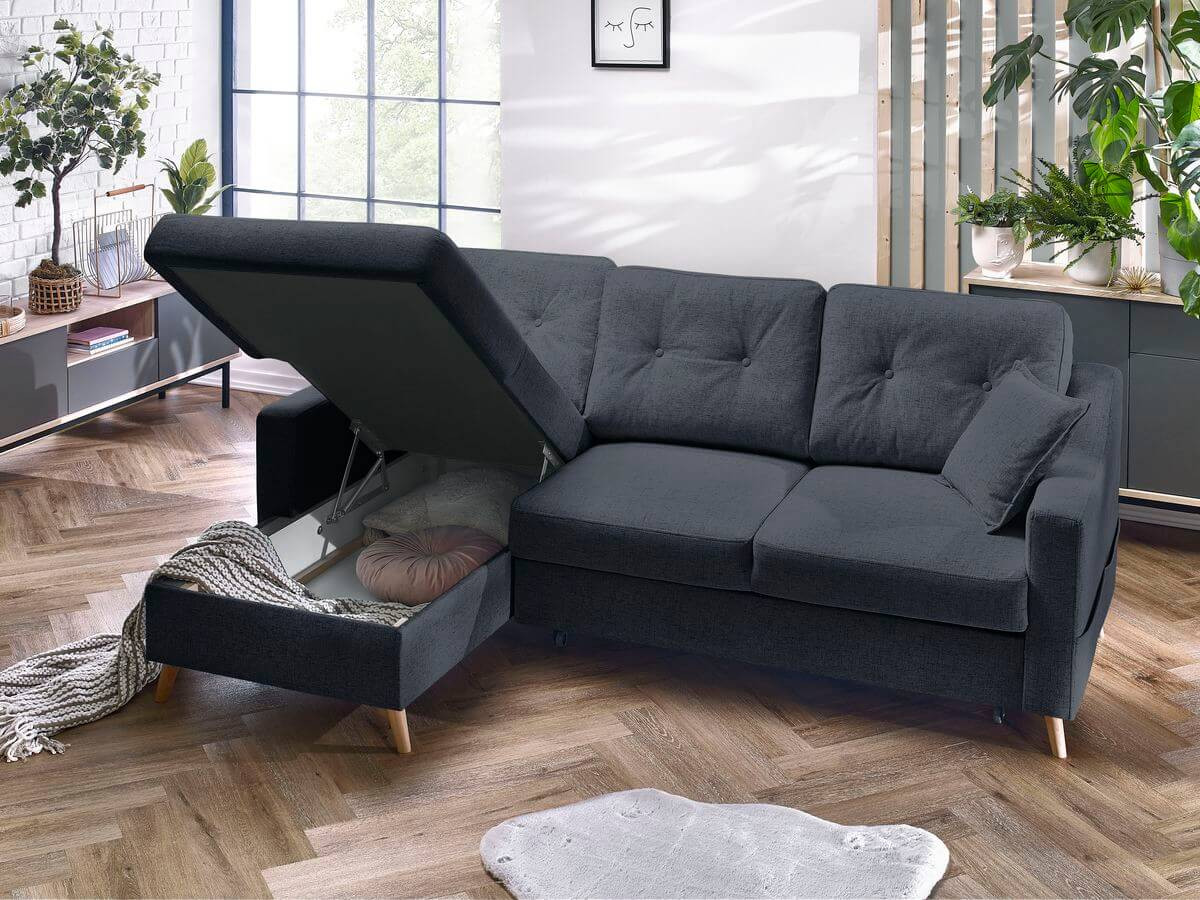 Canapé d'angle convertible coffre SWEDEN