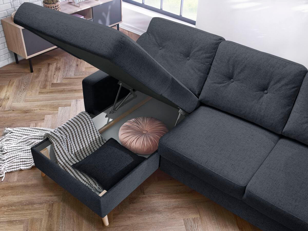 Canapé d'angle convertible coffre SWEDEN