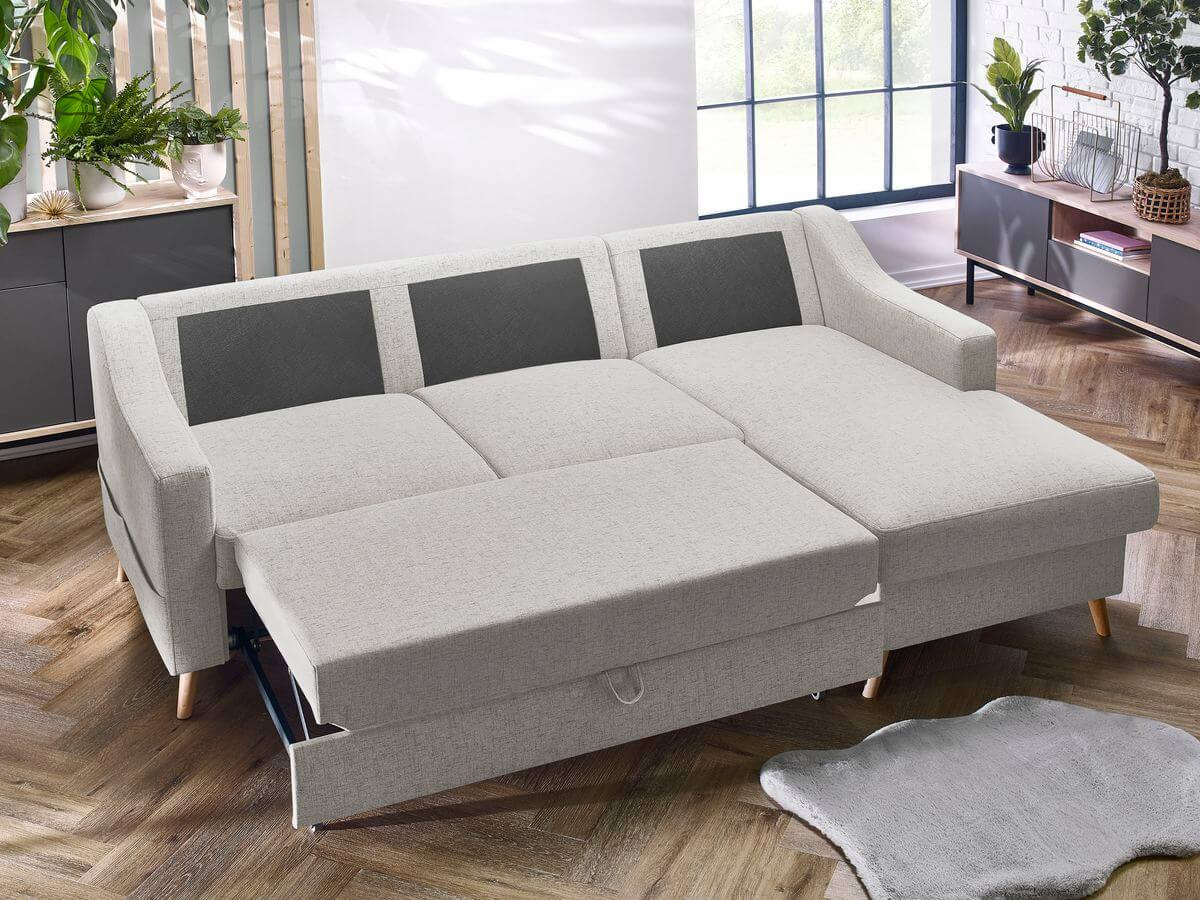 Canapé d'angle convertible coffre SWEDEN