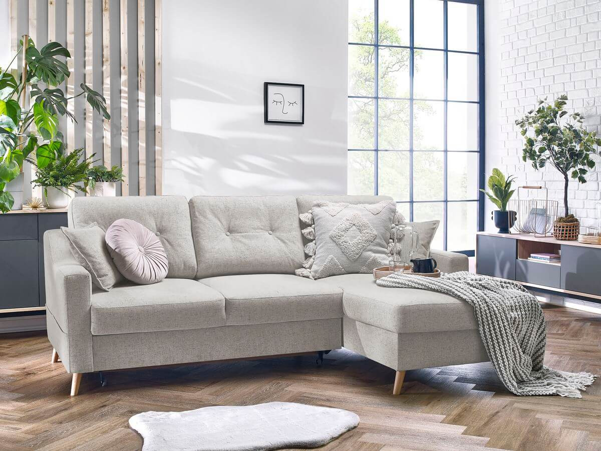 Canapé d'angle convertible coffre SWEDEN