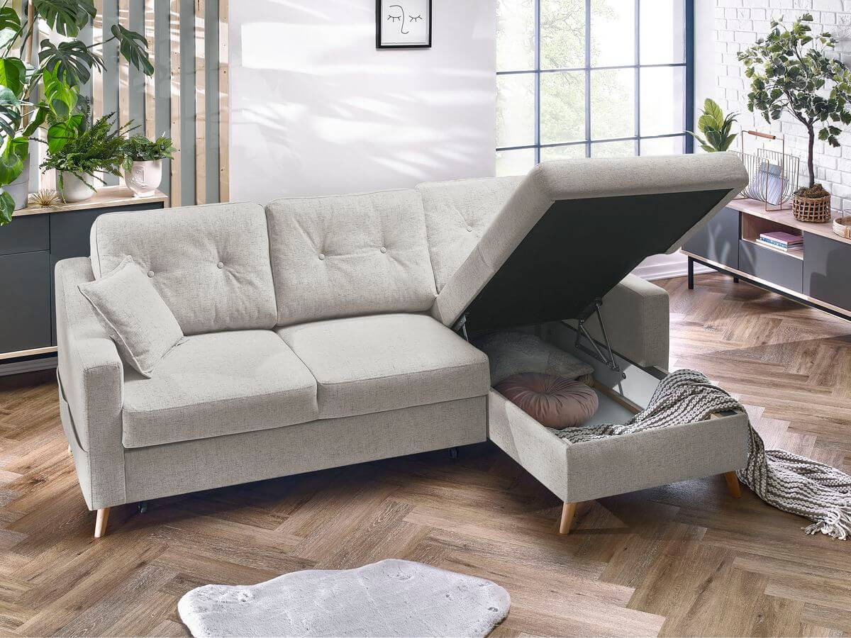 Canapé d'angle convertible coffre SWEDEN
