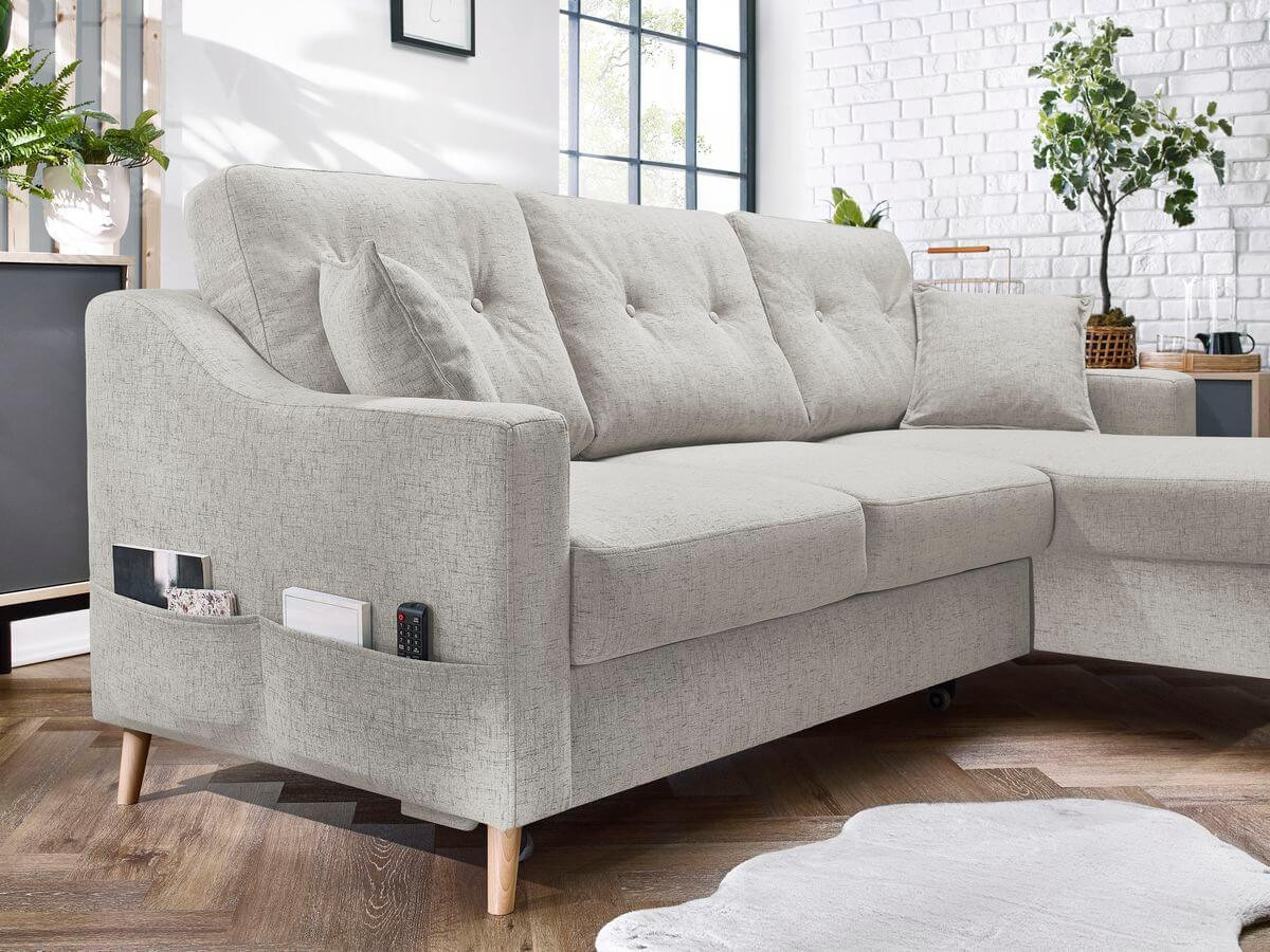 Canapé d'angle convertible coffre SWEDEN