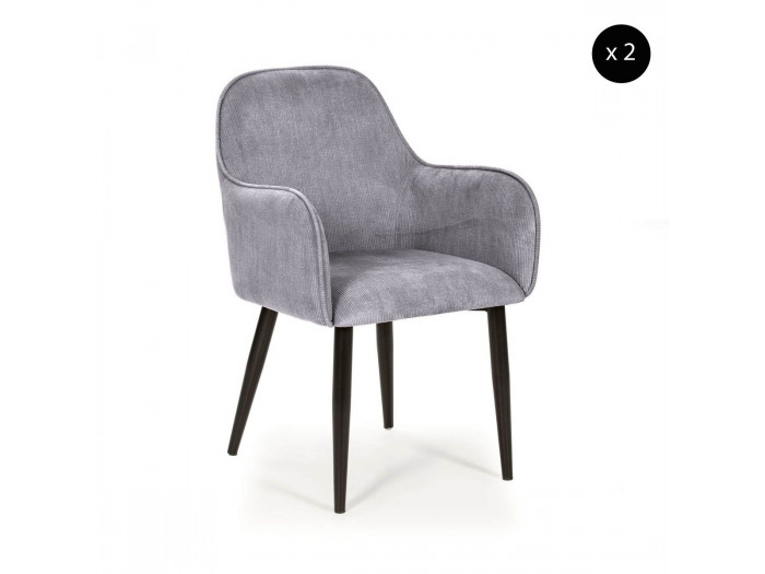 Ensemble de 2 fauteuils SARNA gris