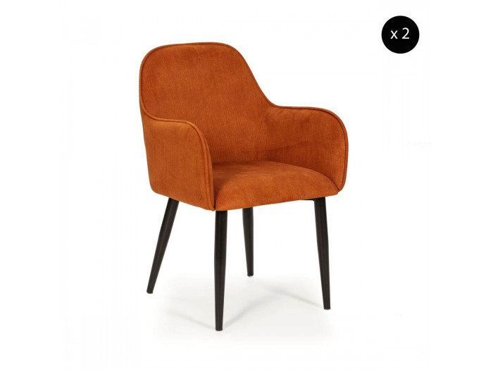 Ensemble de 2 fauteuils SARNA rouge