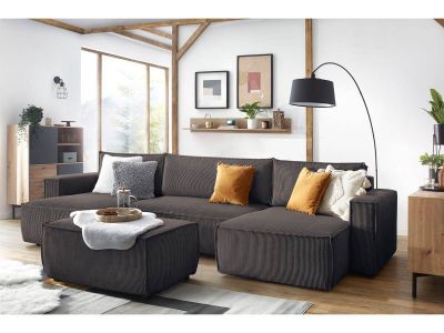 Pouf NIHAD velours côtelé