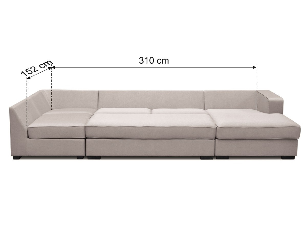 Canapé d'angle fixe EVEREST tissu chiné - Orange - Angle droit - 10 coussins