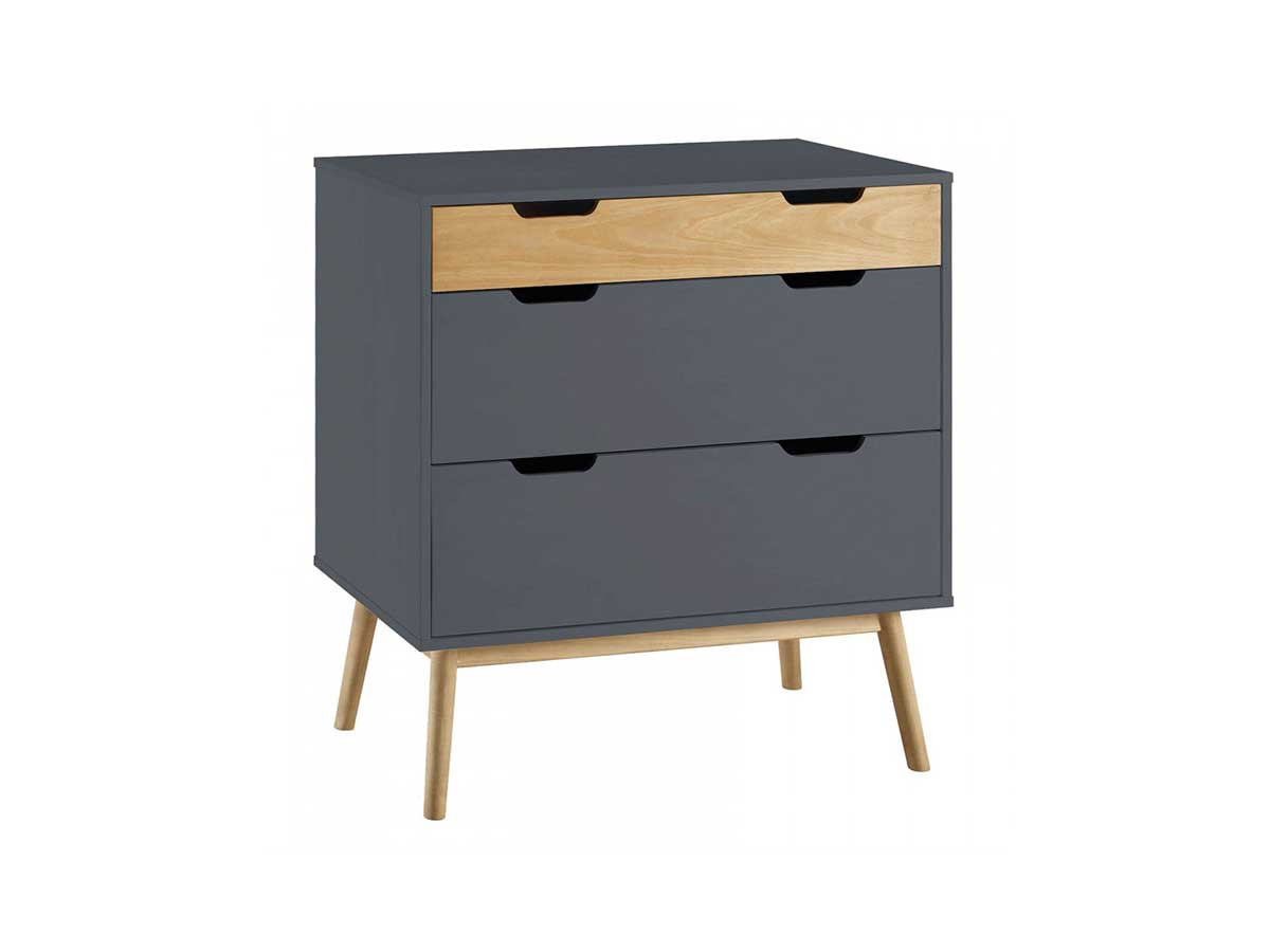 Commode ALMA Gris et Bois clair