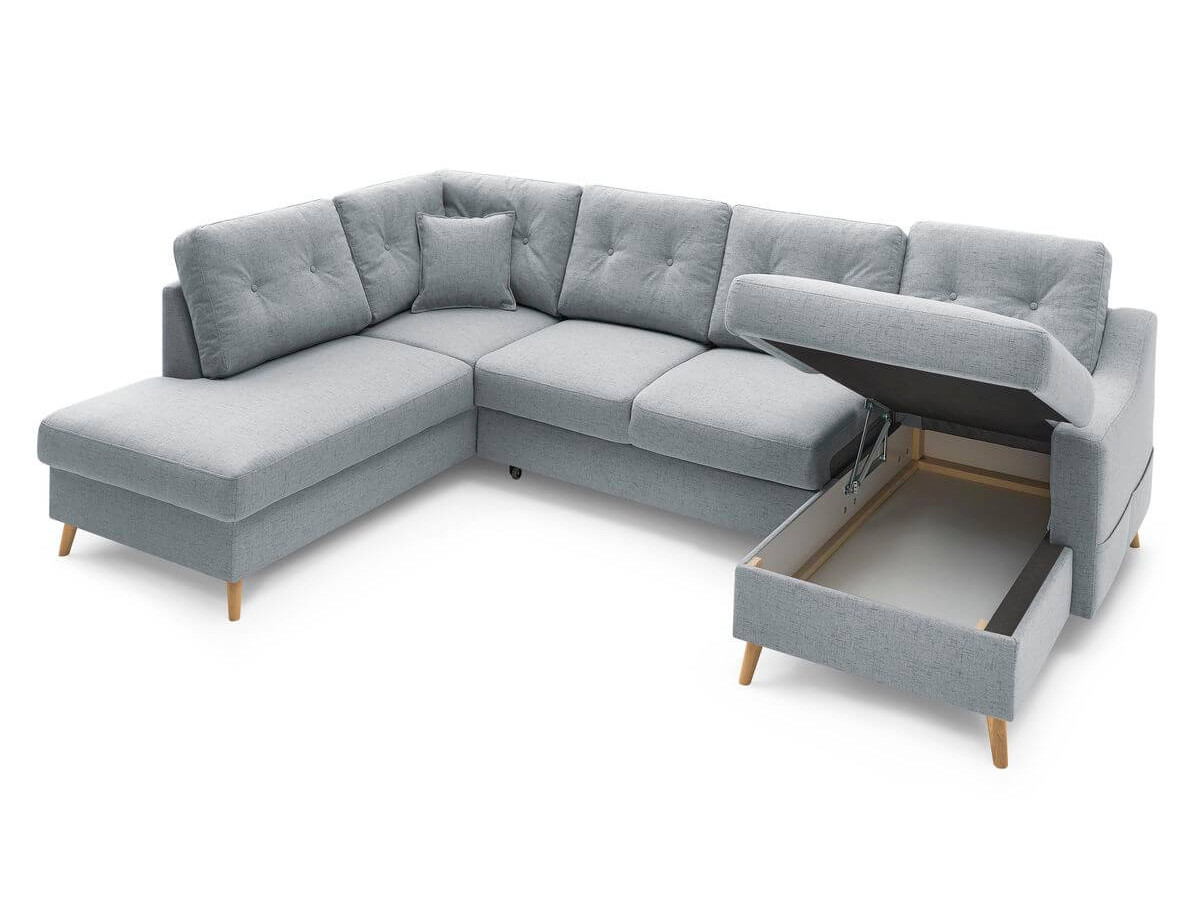 Canapé panoramique convertible coffre SWEDEN