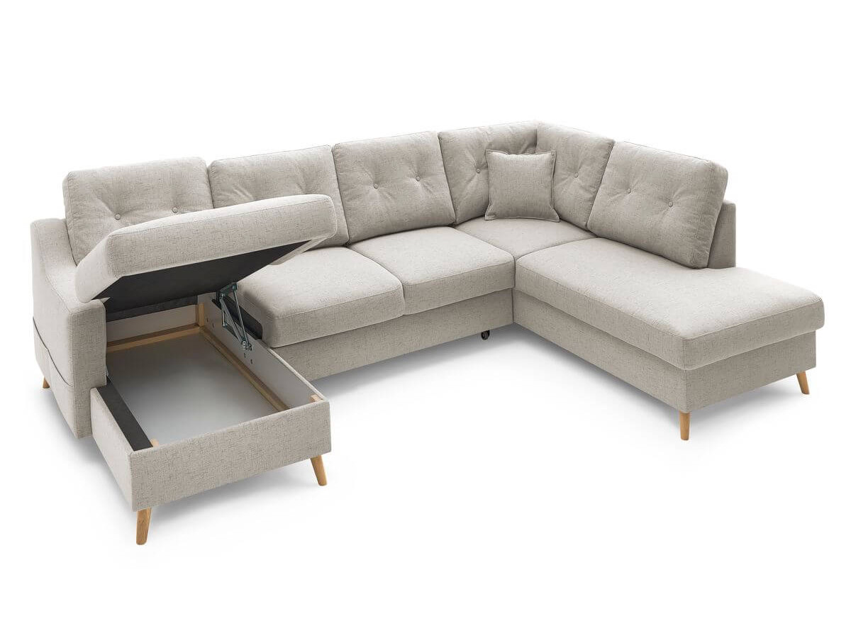 Canapé panoramique convertible coffre SWEDEN