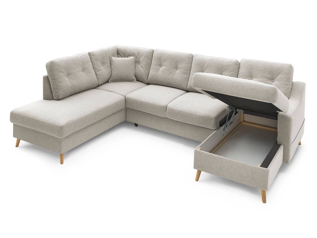 Canapé panoramique convertible coffre SWEDEN