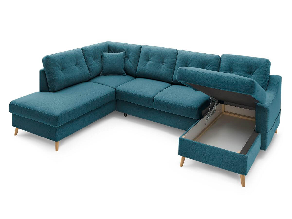 Canapé panoramique convertible coffre SWEDEN