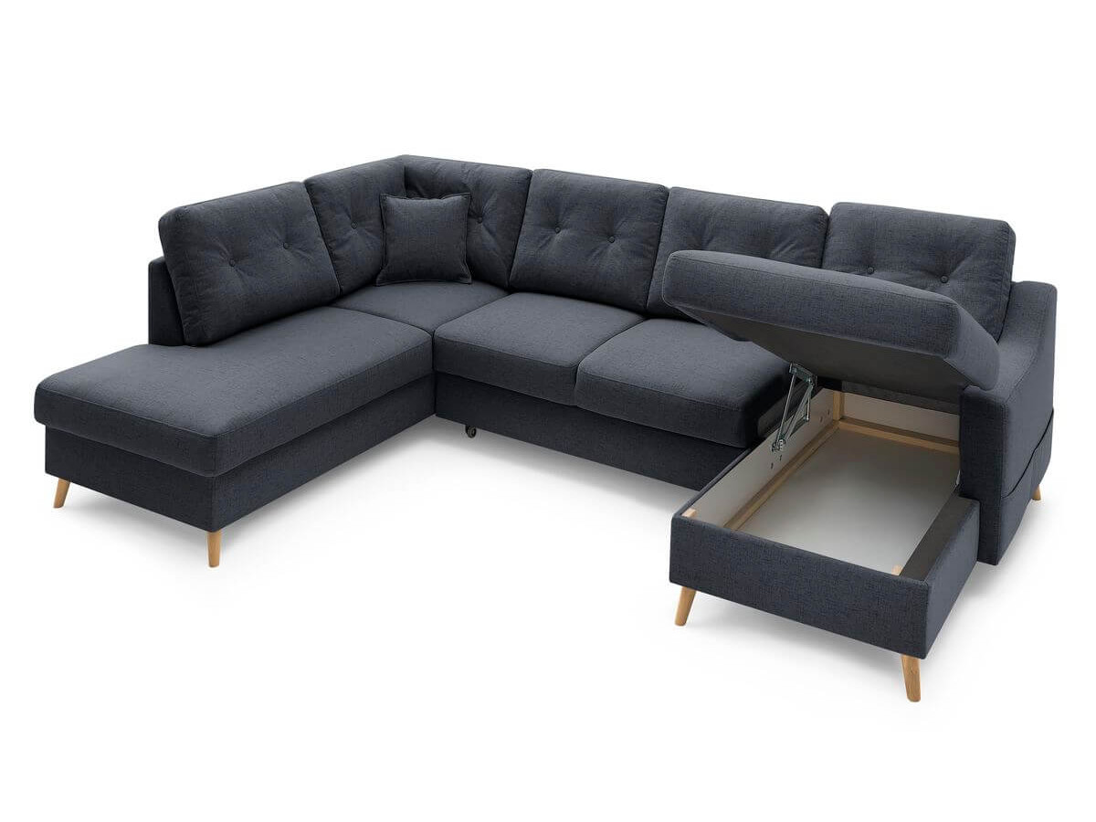 Canapé panoramique convertible coffre SWEDEN