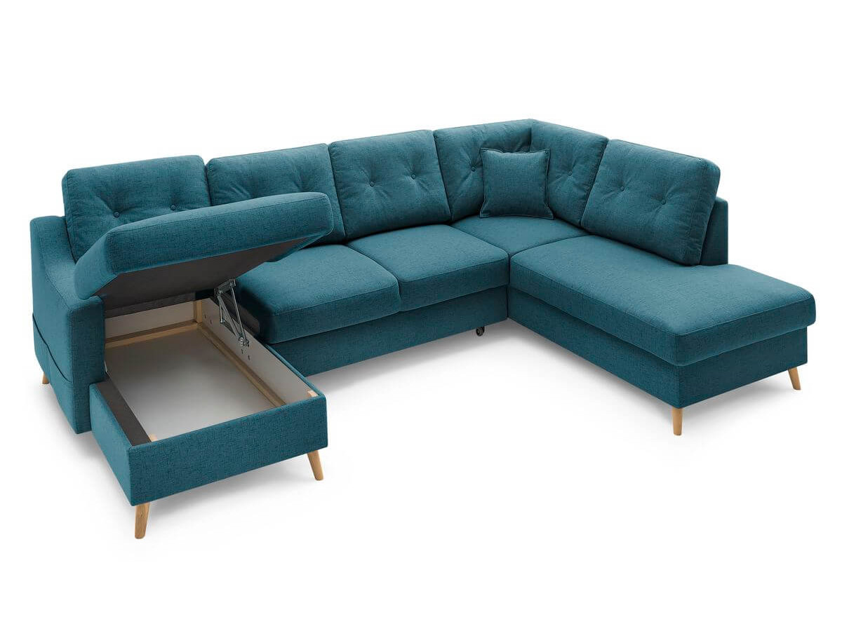 Canapé panoramique convertible coffre SWEDEN