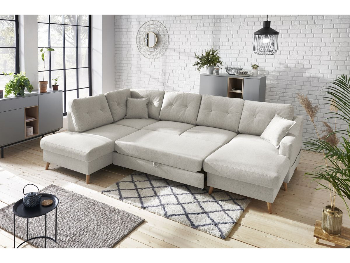 Canapé panoramique convertible coffre SWEDEN