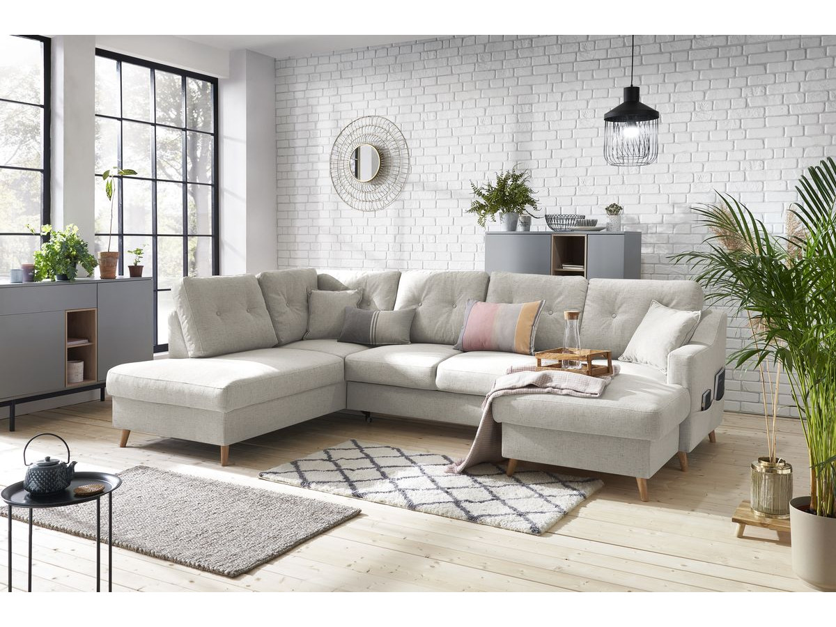 Canapé panoramique convertible coffre SWEDEN