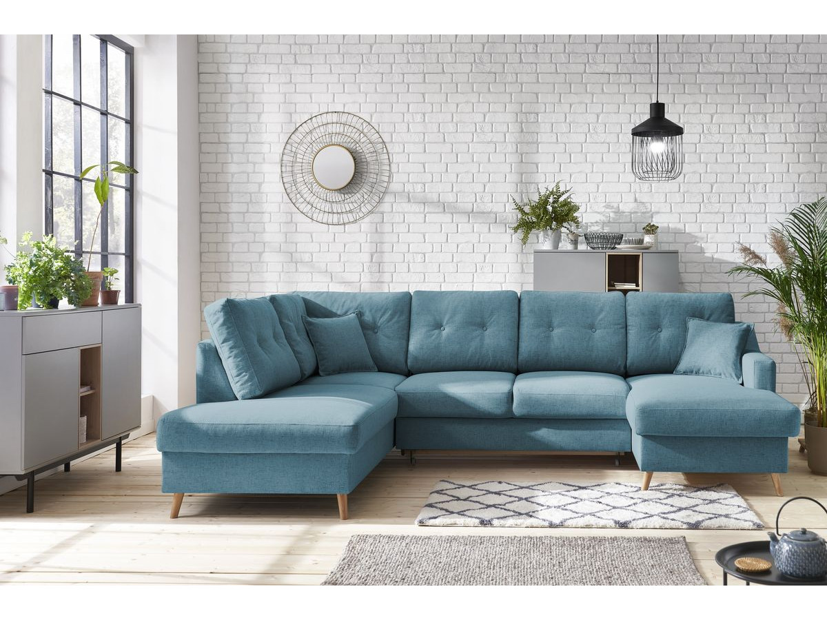 Canapé panoramique convertible coffre SWEDEN