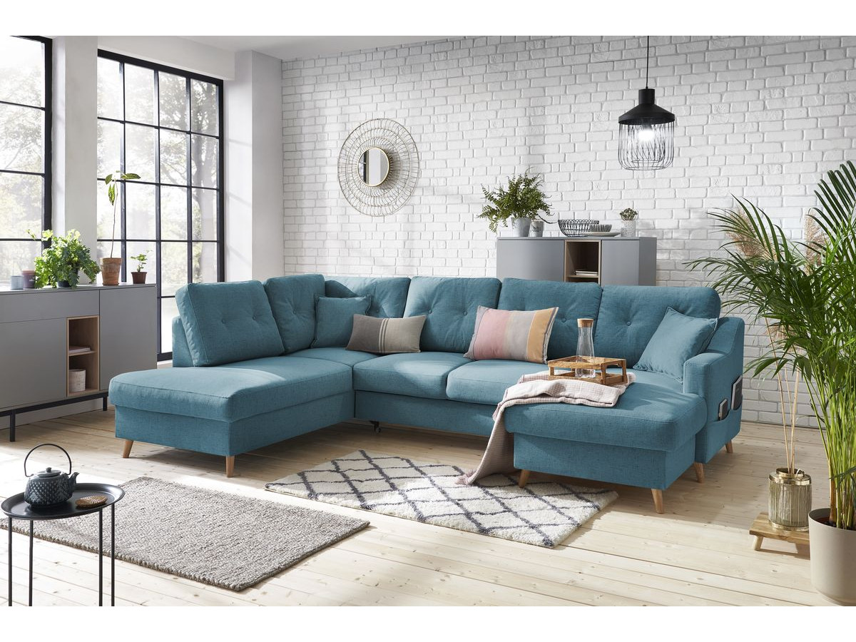 Canapé panoramique convertible coffre SWEDEN