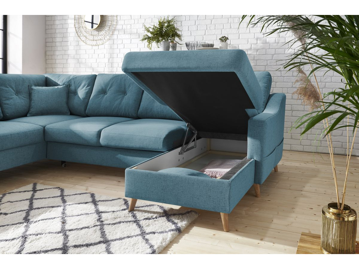 Canapé panoramique convertible coffre SWEDEN