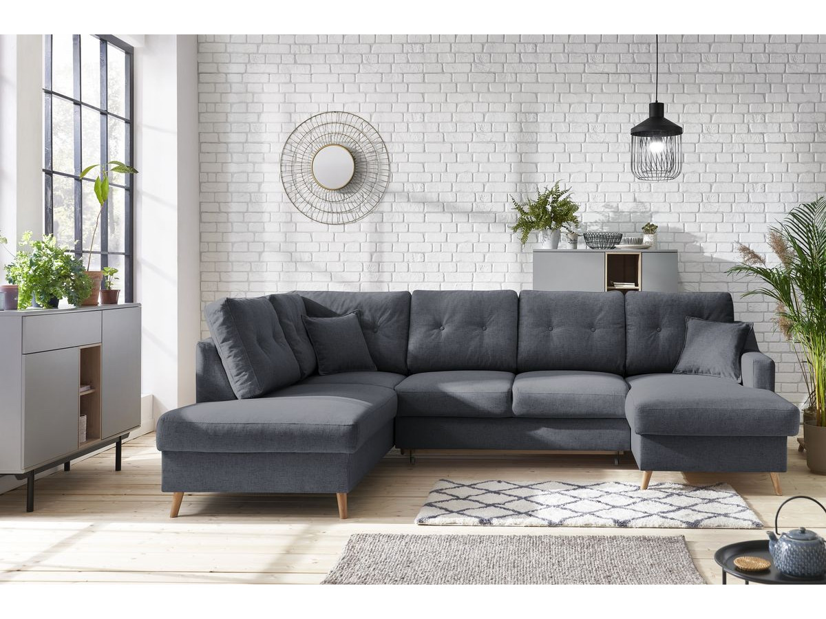 Canapé panoramique convertible coffre SWEDEN