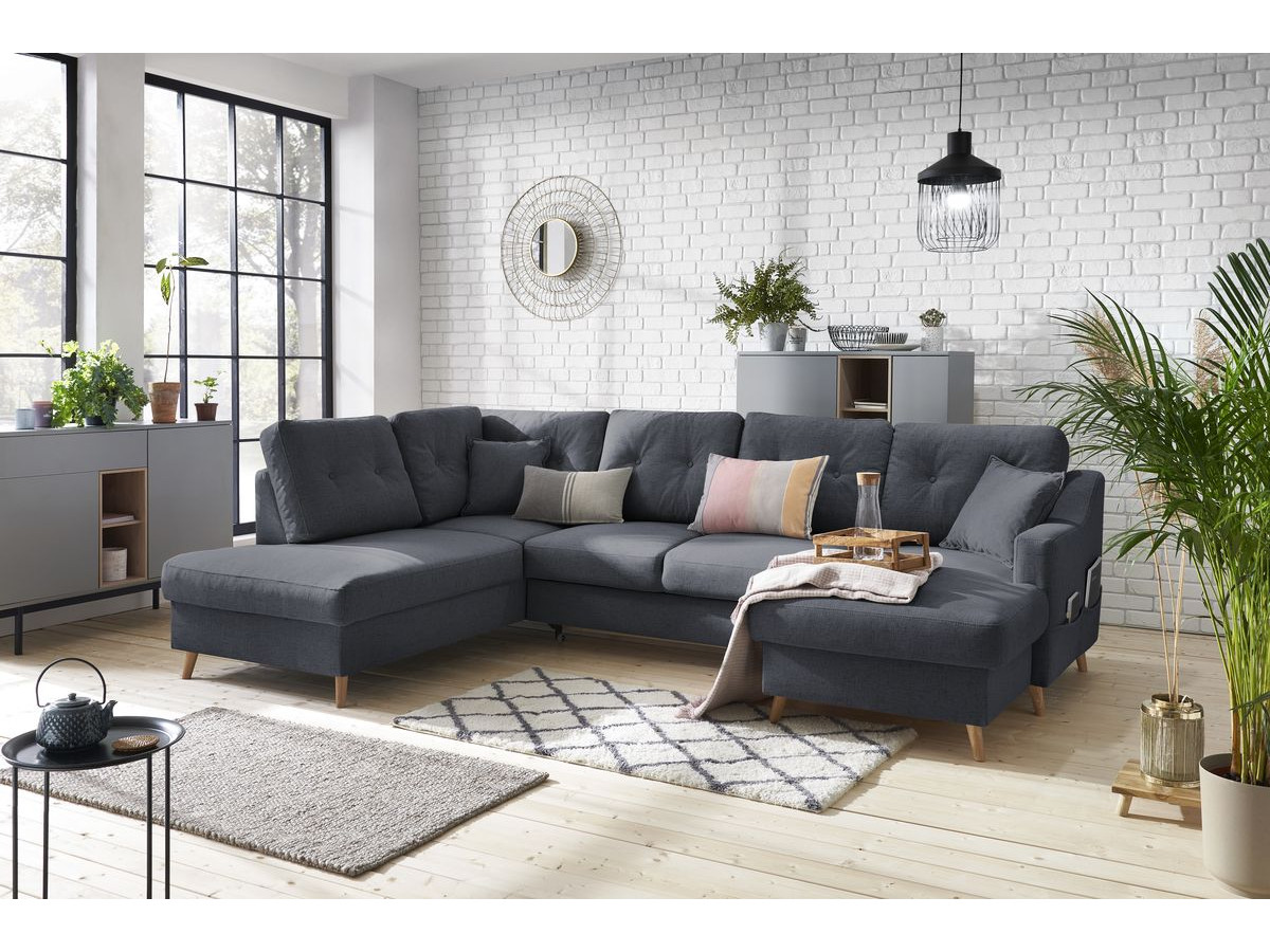 Canapé panoramique convertible coffre SWEDEN