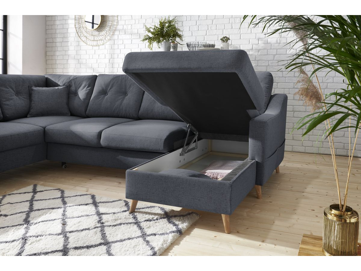 Canapé panoramique convertible coffre SWEDEN