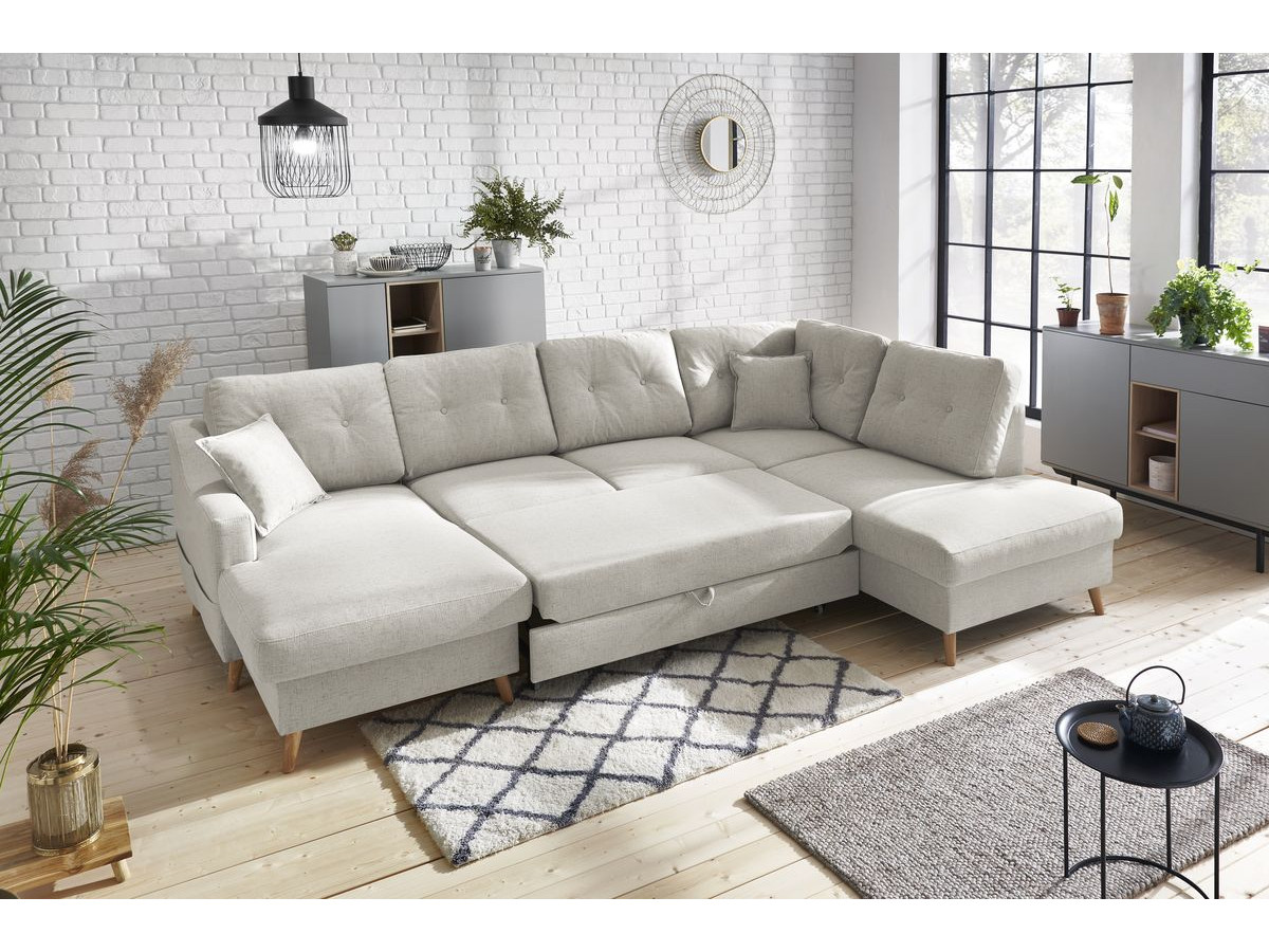 Canapé panoramique convertible coffre SWEDEN