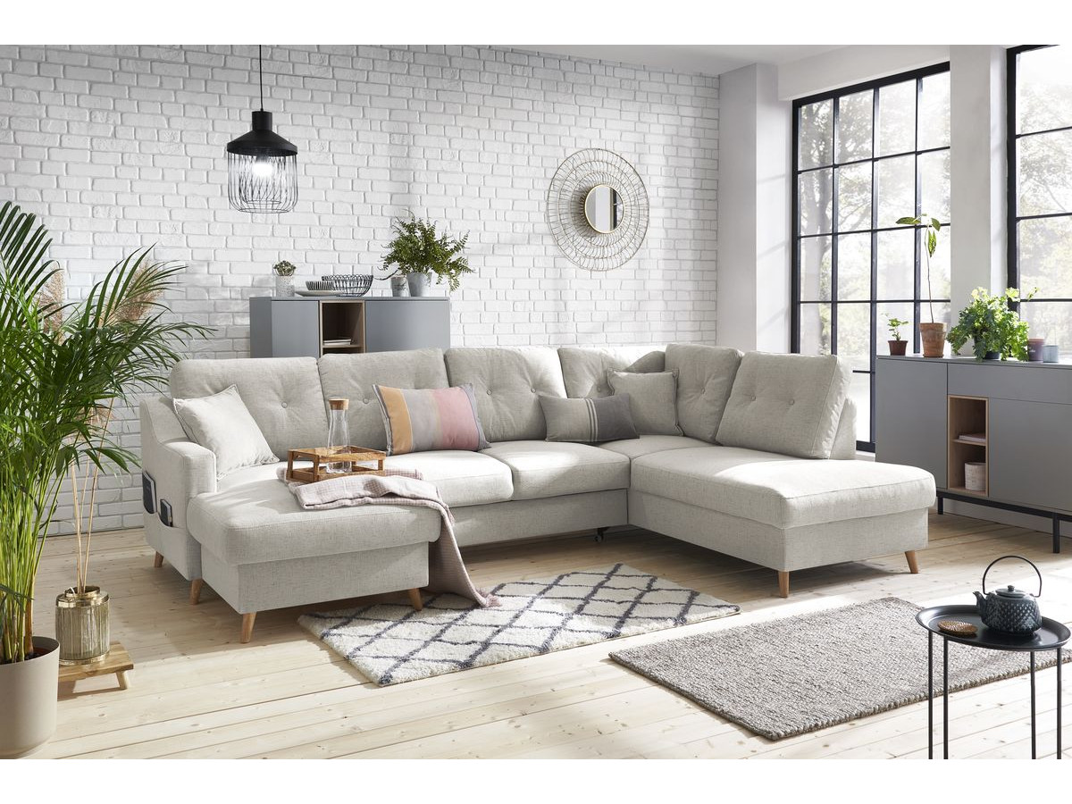 Canapé panoramique convertible coffre SWEDEN