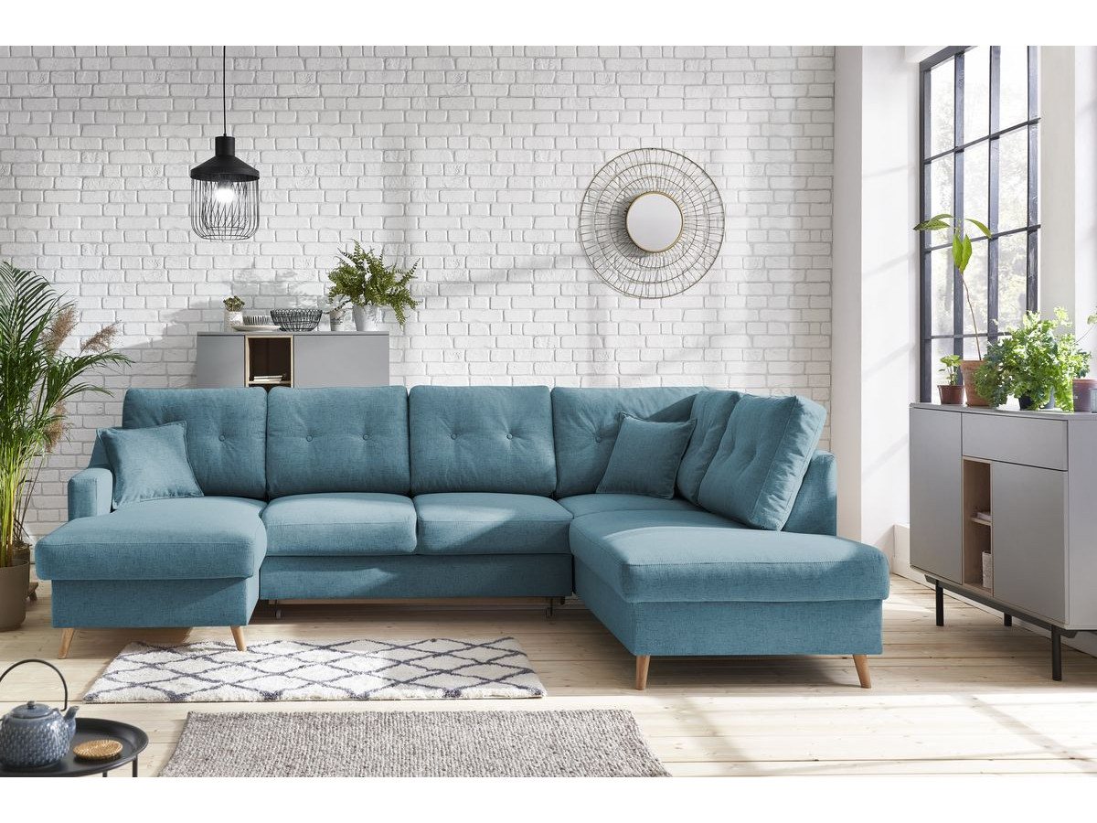 Canapé panoramique convertible coffre SWEDEN