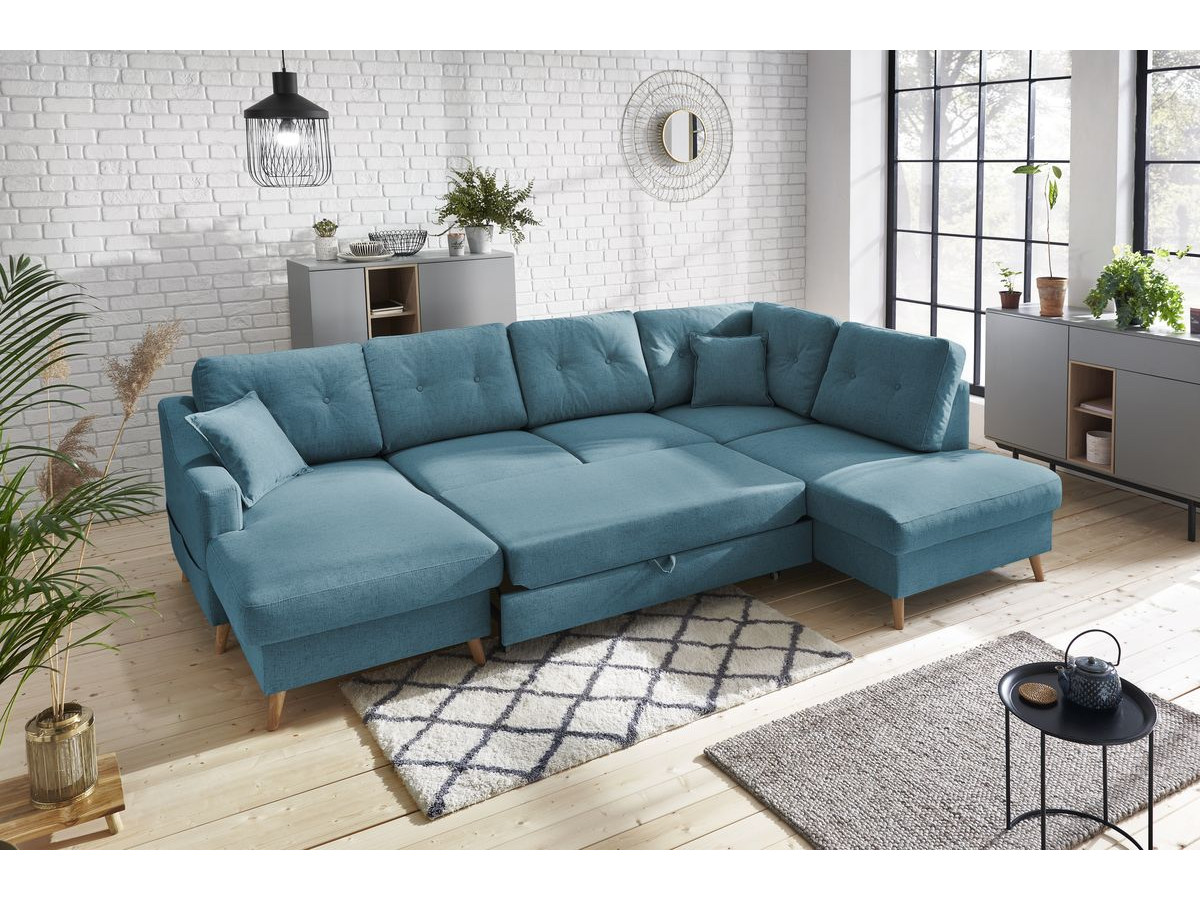 Canapé panoramique convertible coffre SWEDEN