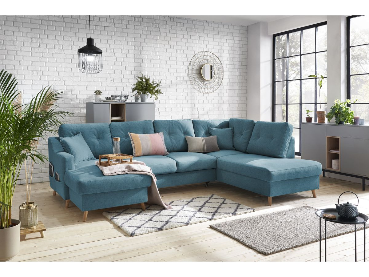 Canapé panoramique convertible coffre SWEDEN