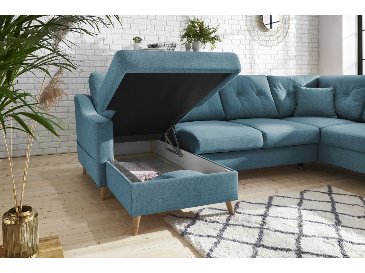 Canapé panoramique convertible coffre SWEDEN