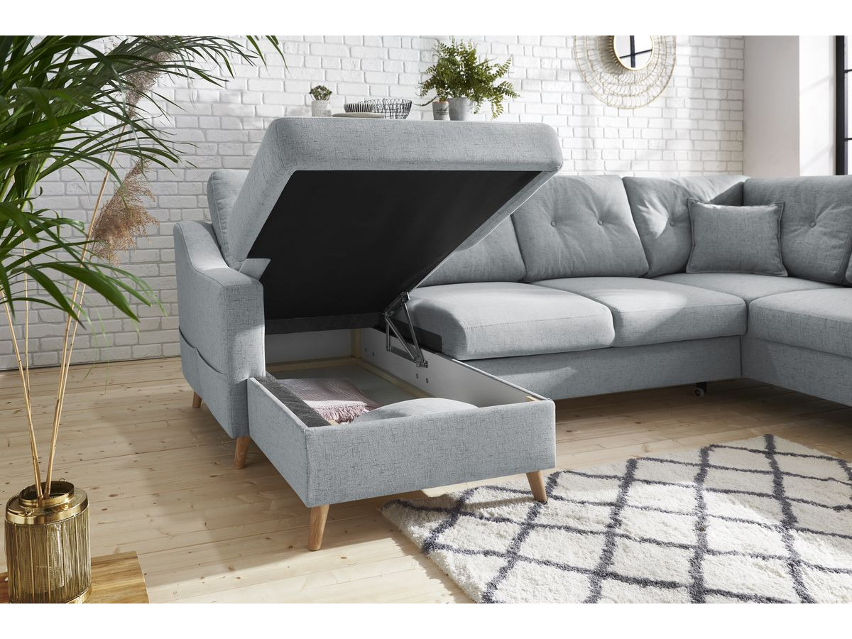 Canapé panoramique convertible coffre SWEDEN