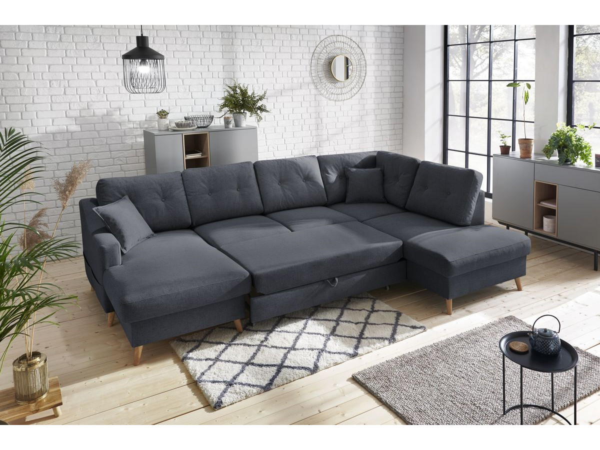 Canapé panoramique convertible coffre SWEDEN