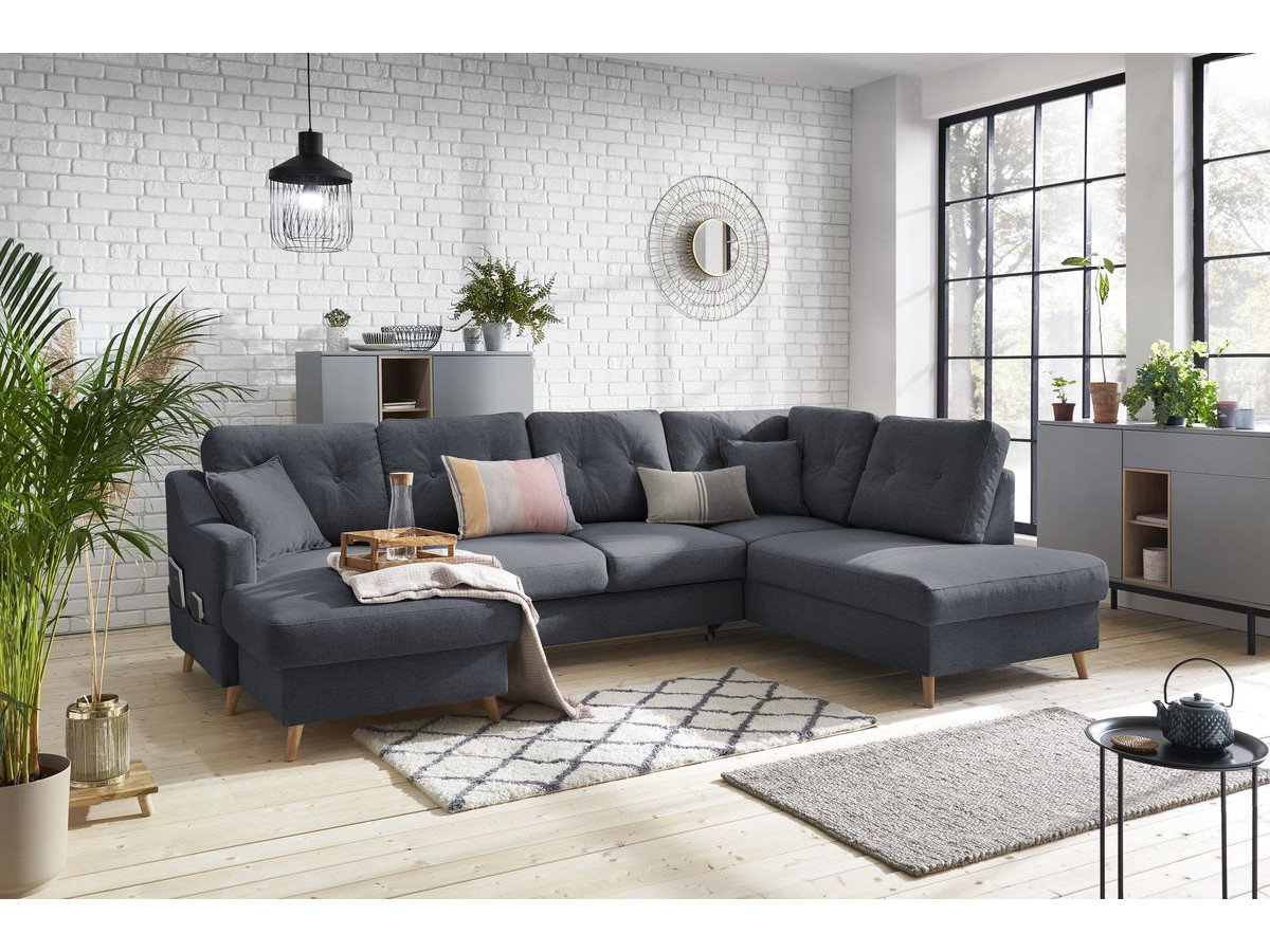 Canapé panoramique convertible coffre SWEDEN