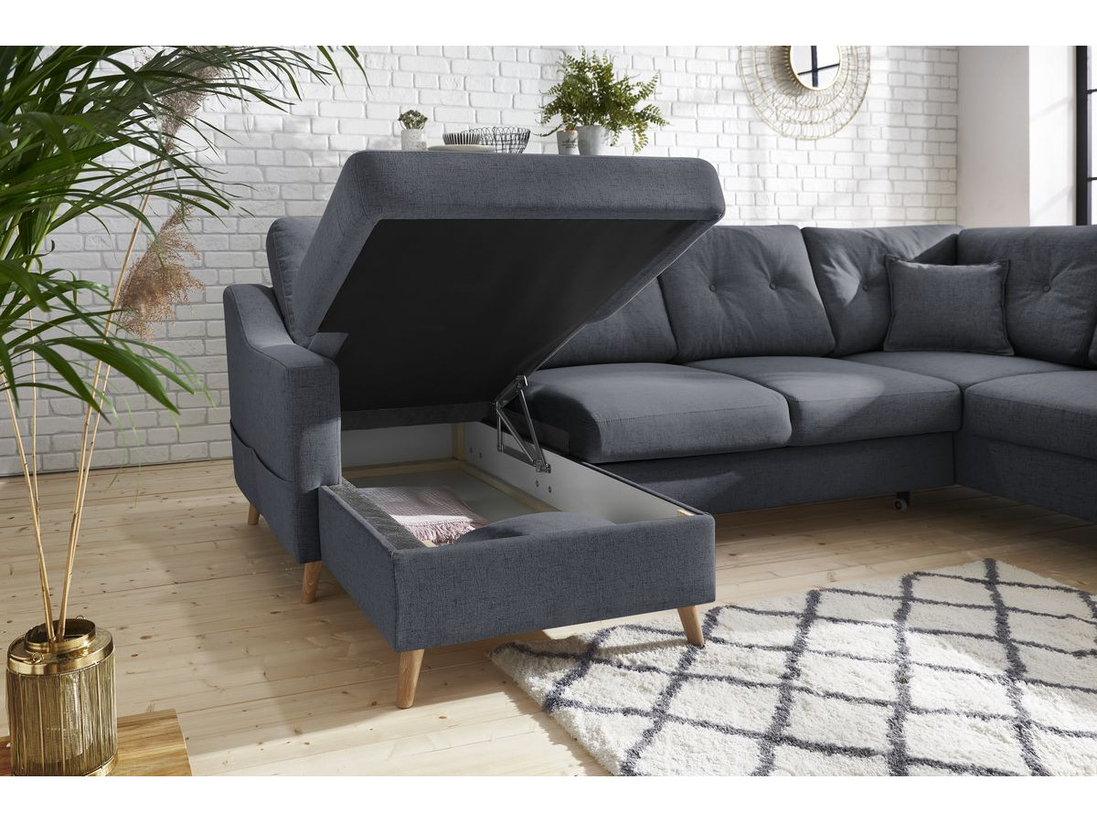 Canapé panoramique convertible coffre SWEDEN