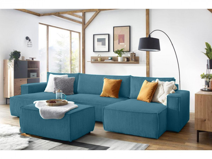 Pouf NIHAD velours côtelé