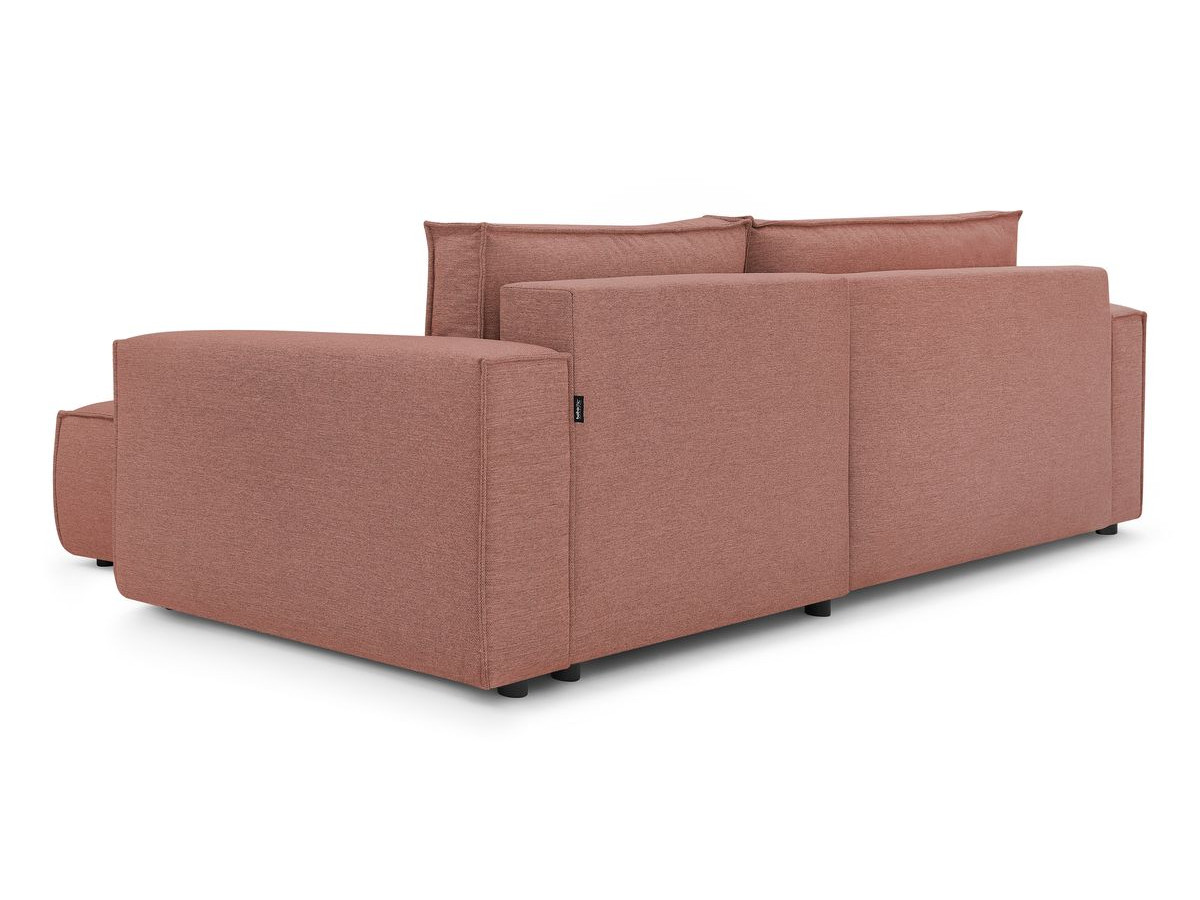 Canapé d'angle réversible convertible coffre NIHAD tissu rose BOBOCHIC 5 places - Vue supplémentaire 3