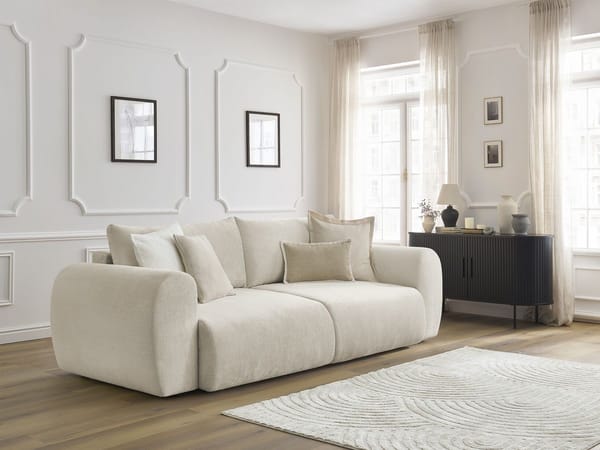 Canapé Lucien · Lisse beige Bobochic