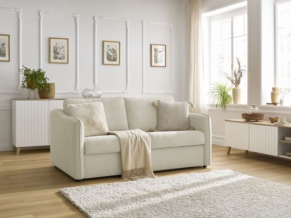 Canapé Lenny · Lisse beige Bobochic