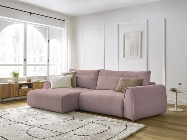 Canapé Aden · Incurvé rose Bobochic