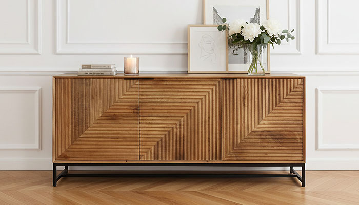 Buffet design en bois massif