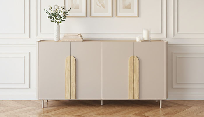 Buffet moderne blanc et bois